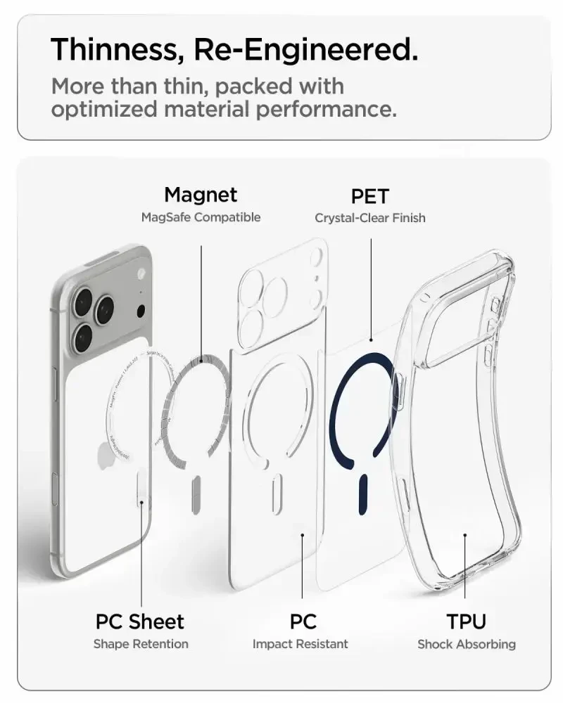 Dėklas Spigen Ultra Hybrid Mag MagSafe do iPhone 18 Pro / 17 Pro tamsiai mėlyna