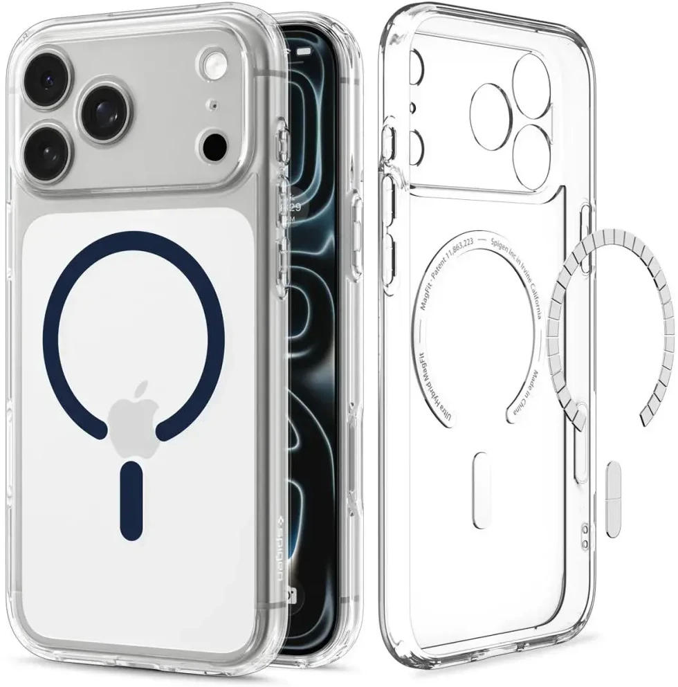 Dėklas Spigen Ultra Hybrid Mag MagSafe do iPhone 18 Pro / 17 Pro tamsiai mėlyna