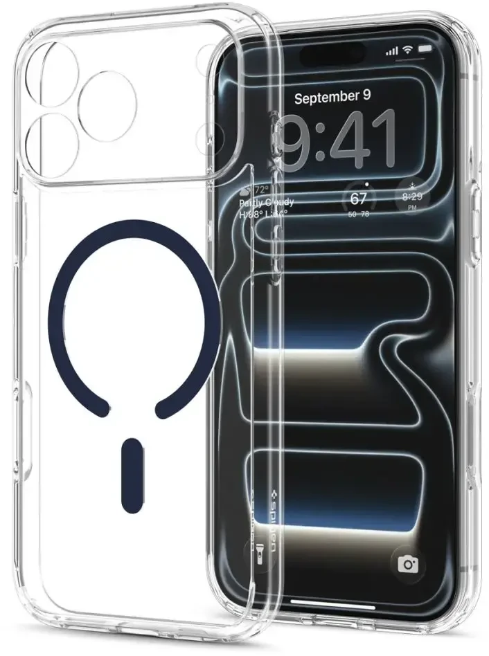 Dėklas Spigen Ultra Hybrid Mag MagSafe do iPhone 18 Pro / 17 Pro tamsiai mėlyna