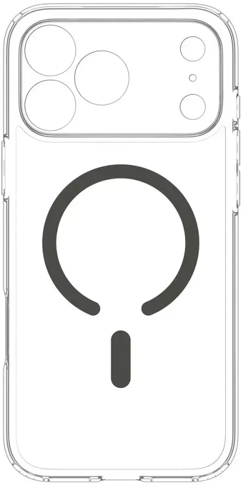Dėklas Spigen Ultra Hybrid MagSafe iPhone 17 Pro Max / 18 Pro Max SKAIDRUS/GRAFITO
