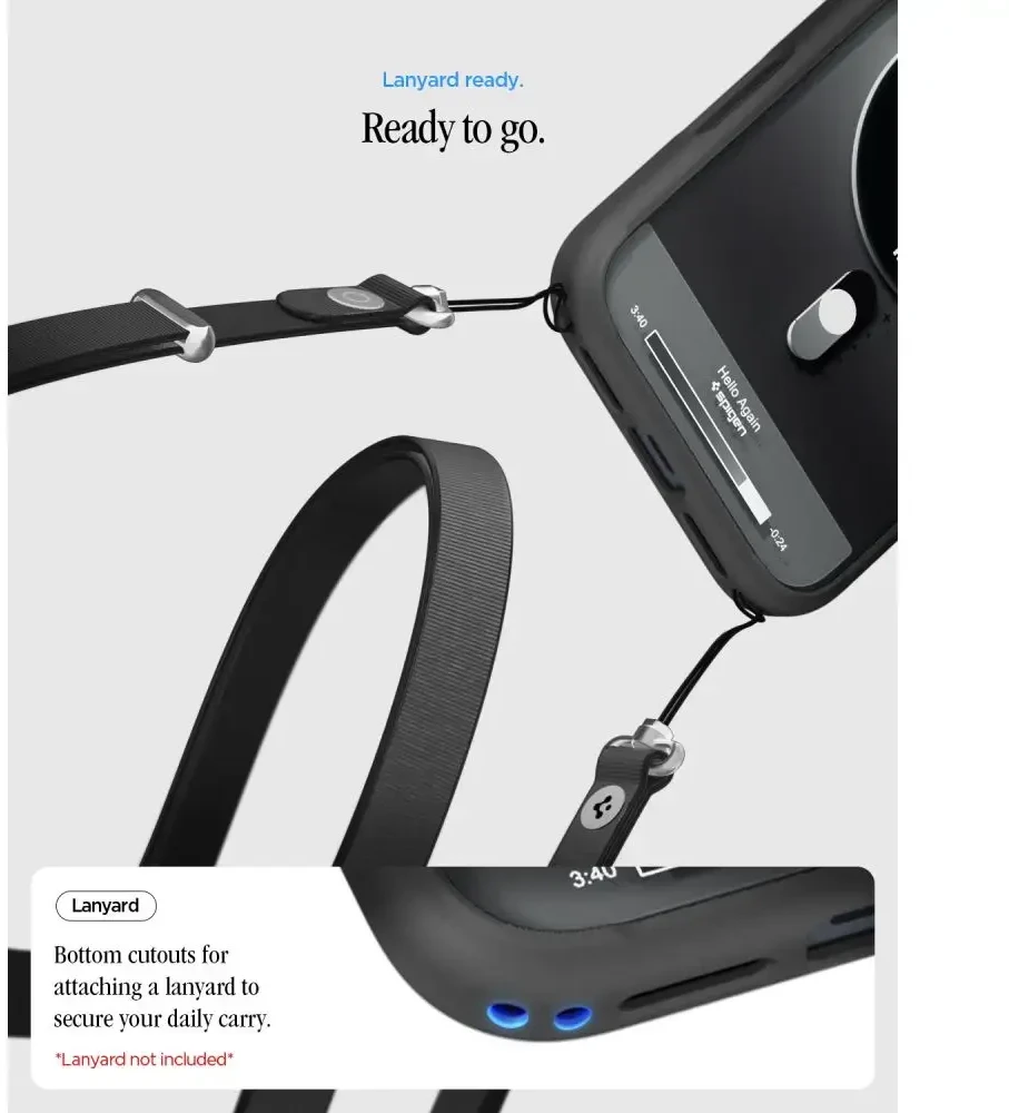 Dėklas Spigen Ultra Hybrid MagSafe iPhone 17 Pro Max / 18 Pro Max KLASIKINIS juodos spalvos