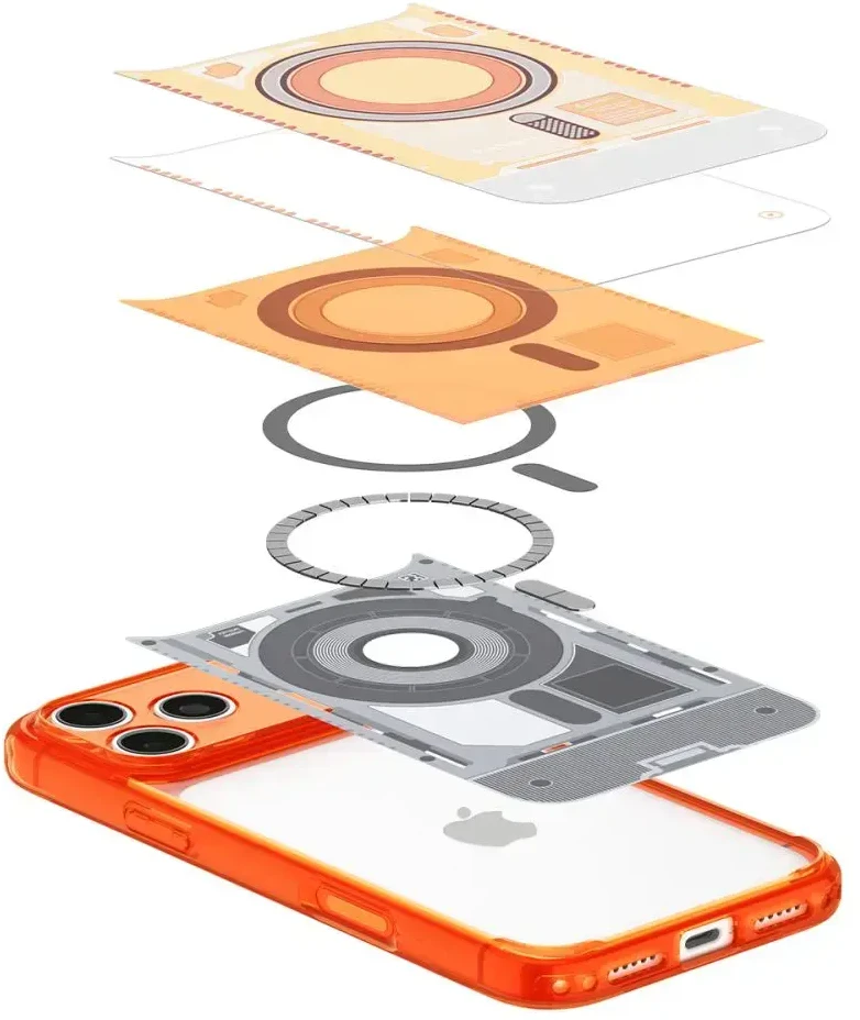 Dėklas Spigen Ultra Hybrid MagSafe iPhone 17 Pro Max / 18 Pro Max C-ONE MANDARINO SPALVOS