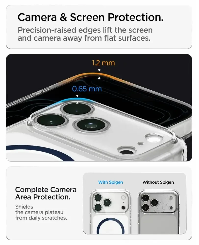 Dėklas Spigen Ultra Hybrid Mag MagSafe do iPhone 18 Pro / 17 Pro tamsiai mėlyna
