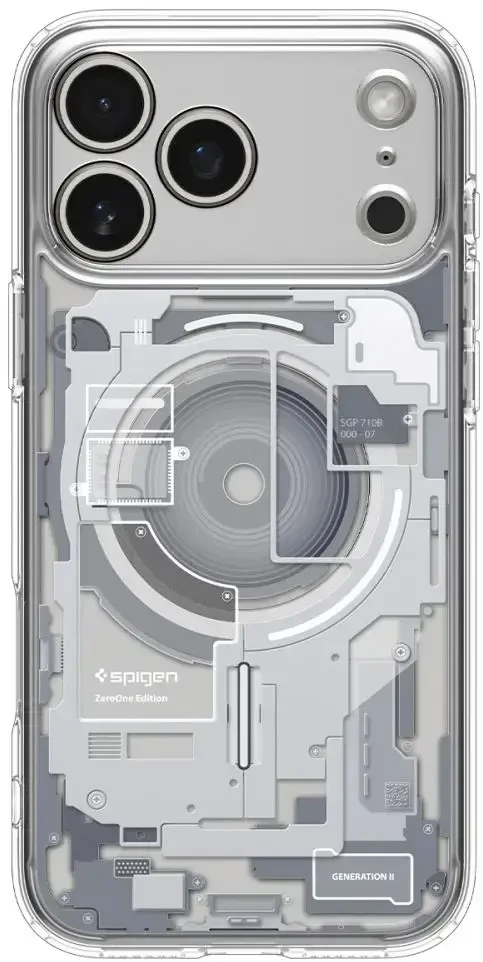 Dėklas Spigen Ultra Hybrid MagSafe iPhone 17 Pro Max / 18 Pro Max ZERO ONE Baltas