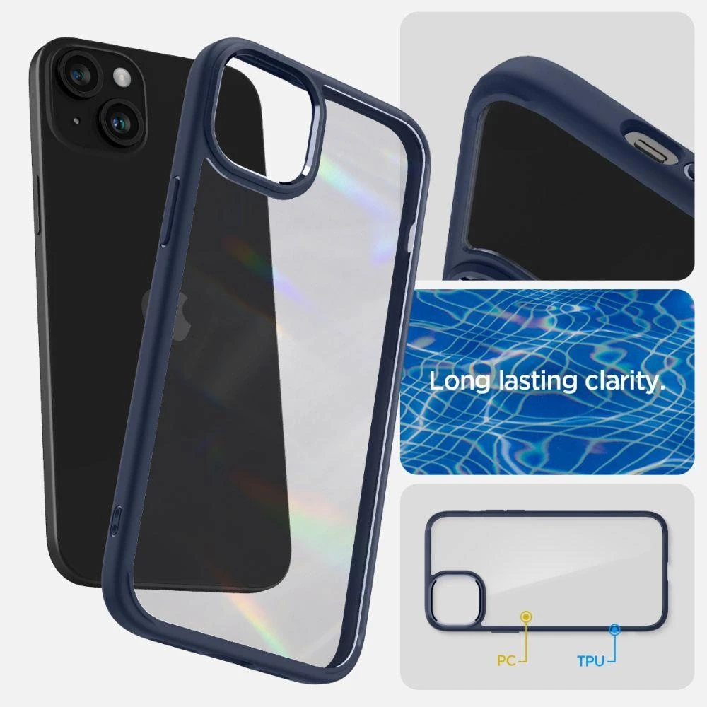 Spigen Ultra Hybrid dėklas skirtas Apple iPhone 15, spalva - Navy Blue