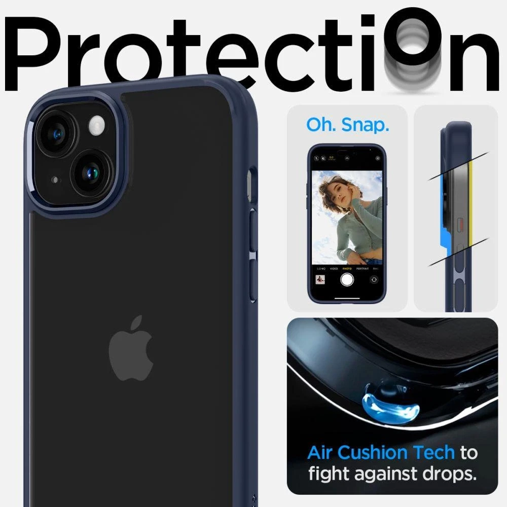 Spigen Ultra Hybrid dėklas skirtas Apple iPhone 15, spalva - Navy Blue