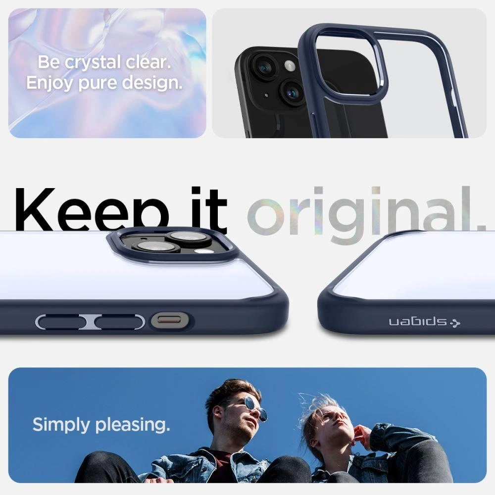 Spigen Ultra Hybrid dėklas skirtas Apple iPhone 15, spalva - Navy Blue