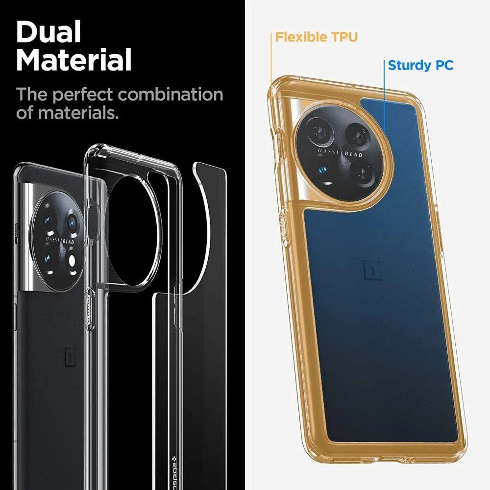 Dėklas „Spigen Ultra Hybrid Oneplus 11 5G Crystal Clear“.