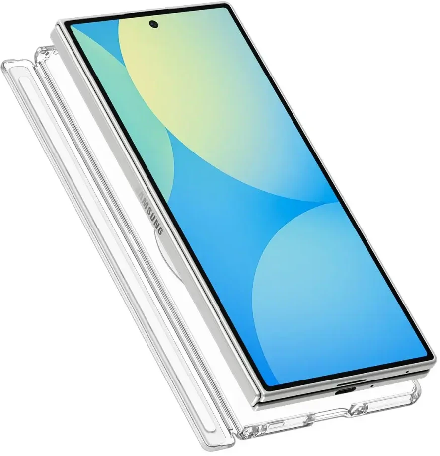 Dėklas SPIGEN ULTRA HYBRID PRO MAGSAFE GALAXY Z FOLD 8 YPAČ SKAIDRUS/Baltas
