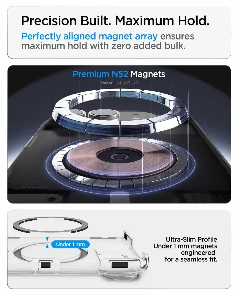 Spigen ULTRA HYBRID PRO MagSafe iPhone DĖKLAS SKAIDRUS/Baltas