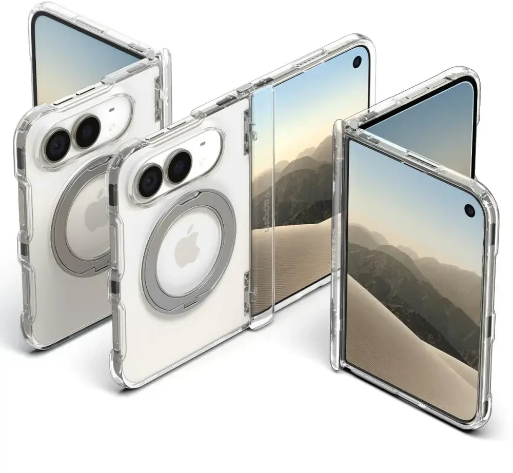 Dėklas Spigen Ultra Hybrid Pro "S" Mag Magsafe iPhone Duo korpusas permatomas/baltas