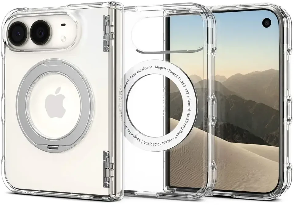 Dėklas Spigen Ultra Hybrid Pro "S" Mag Magsafe iPhone Duo korpusas permatomas/baltas