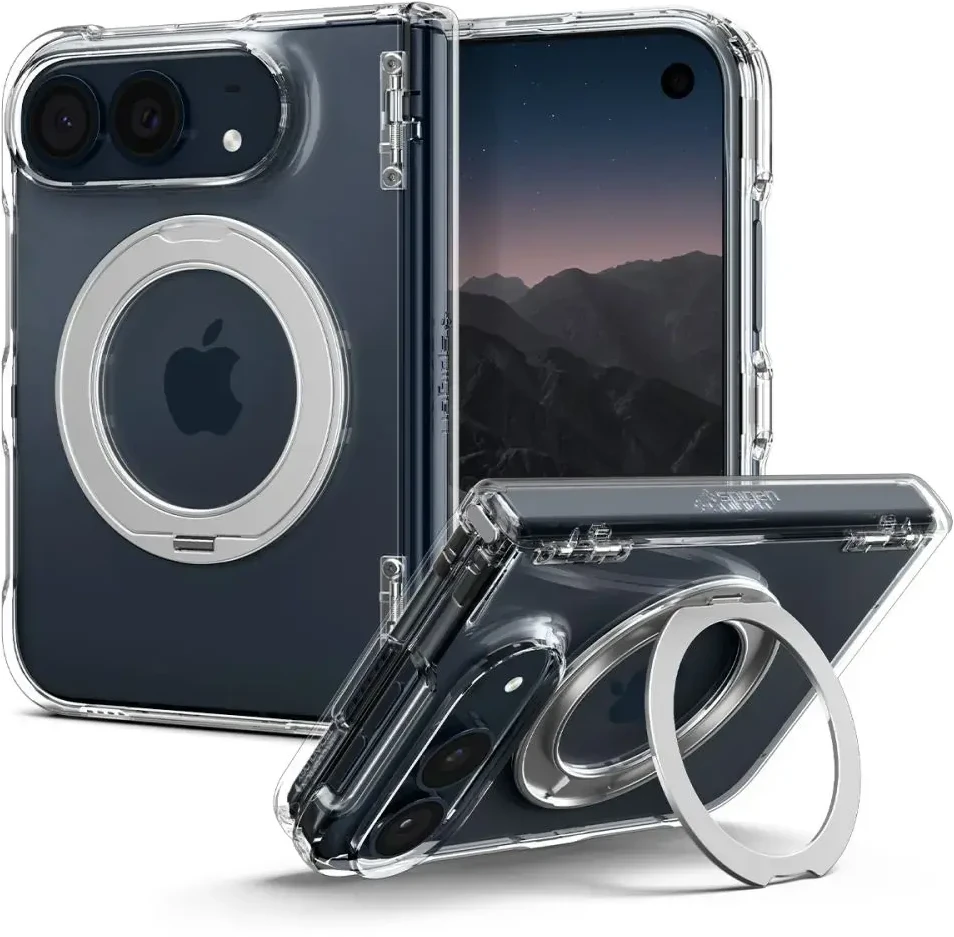 Dėklas Spigen Ultra Hybrid Pro "S" Mag Magsafe iPhone Duo korpusas permatomas/baltas