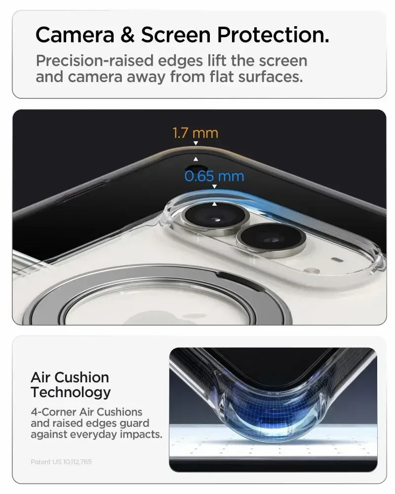 Dėklas Spigen Ultra Hybrid Pro "S" Mag Magsafe iPhone Duo korpusas permatomas/baltas