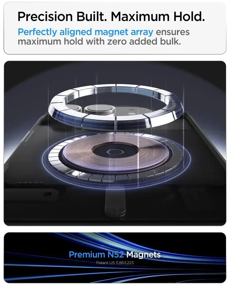 Dėklas Spigen Ultra Hybrid Pro "S" Mag Magsafe iPhone Duo korpusas permatomas/baltas