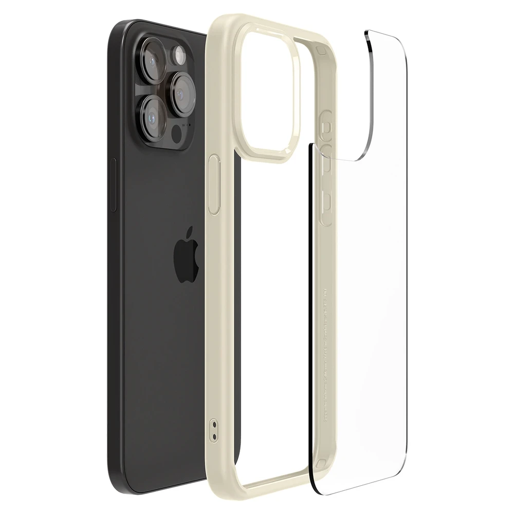 Dėklas Spigen Ultra Hybrid for iPhone 15 Pro Mute rusvai gelsvas