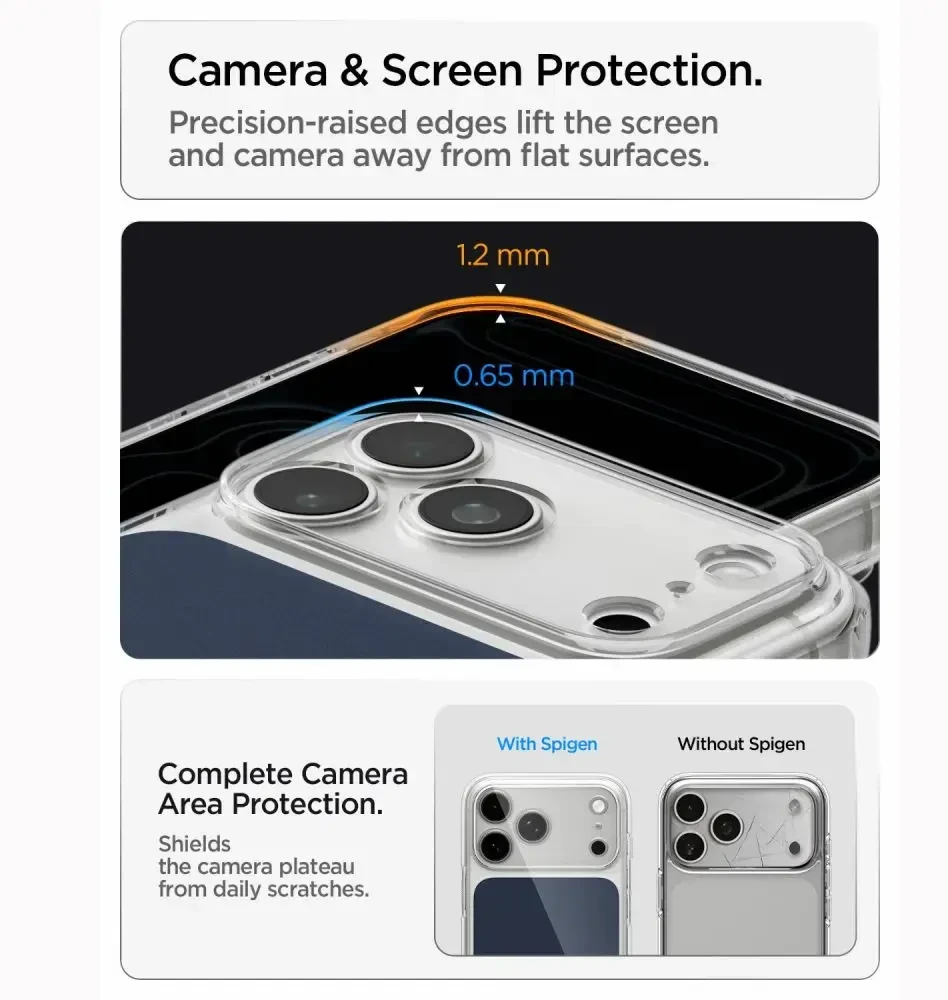 Dėklas Spigen Ultra Hybrid T MagSafe iPhone 17 Pro Max / 18 Pro Max MATINIS MĖLYNAS