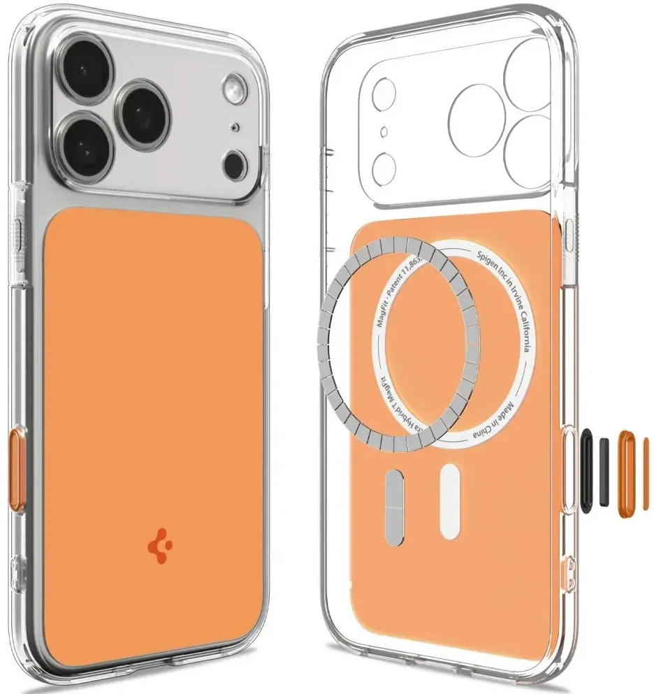 Dėklas Spigen Ultra Hybrid T MagSafe iPhone 17 Pro Max / 18 Pro Max BLIZGUS ORANŽINIS