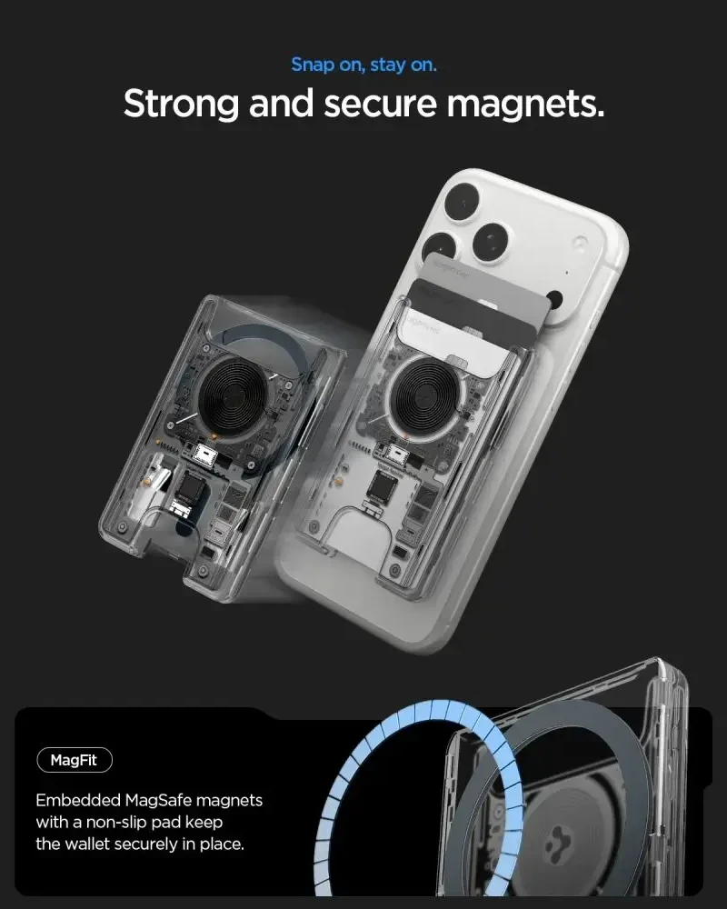 Spigen ULTRA HYBRID Wallet MagSafe MAGNETINIS KORTELIŲ DĖKLAS NEO ONE