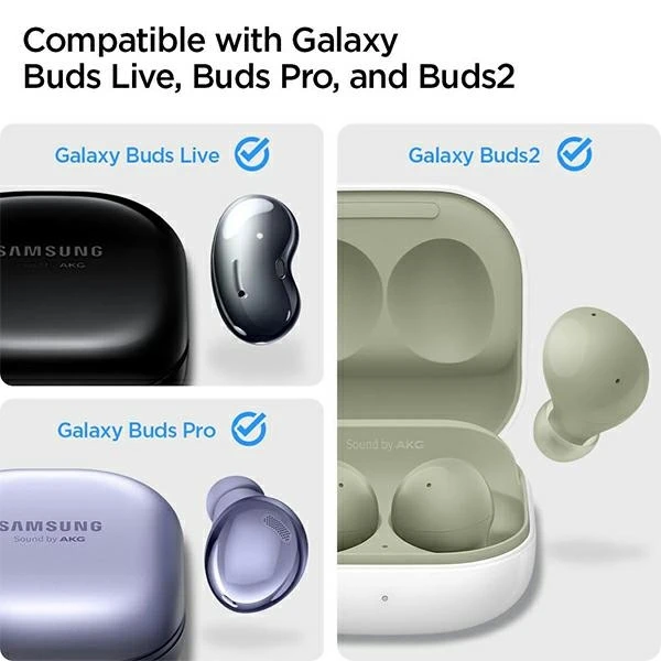 Spigen Urban Fit, juodos spalvos – Galaxy Buds Buds FE/2 Pro/2/Pro/Live