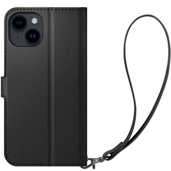 Dėklas Spigen Wallet S, juodos spalvos – iPhone 14