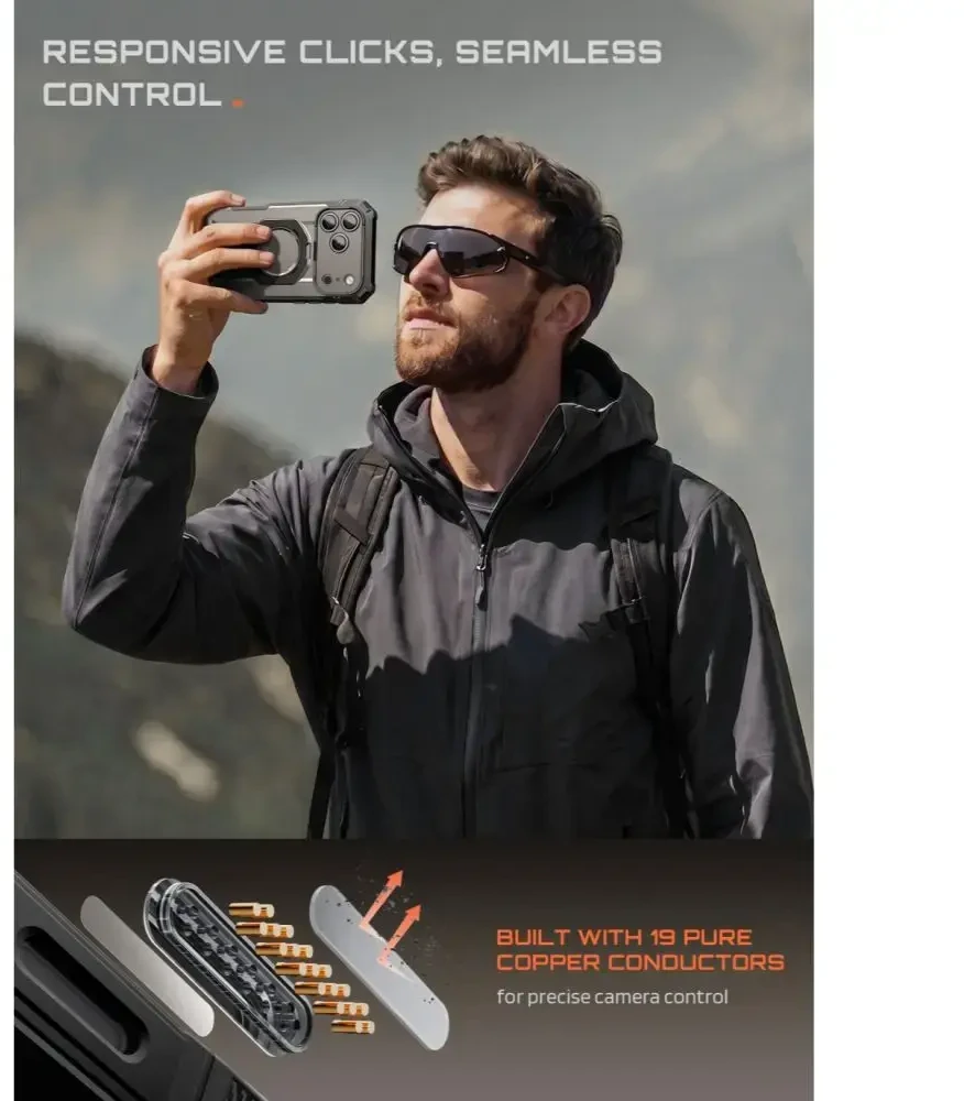 Dėklas SUPCASE GRIP PRO MAG MAGSAFE IPHONE 17 PRO / 18 PRO Juodas