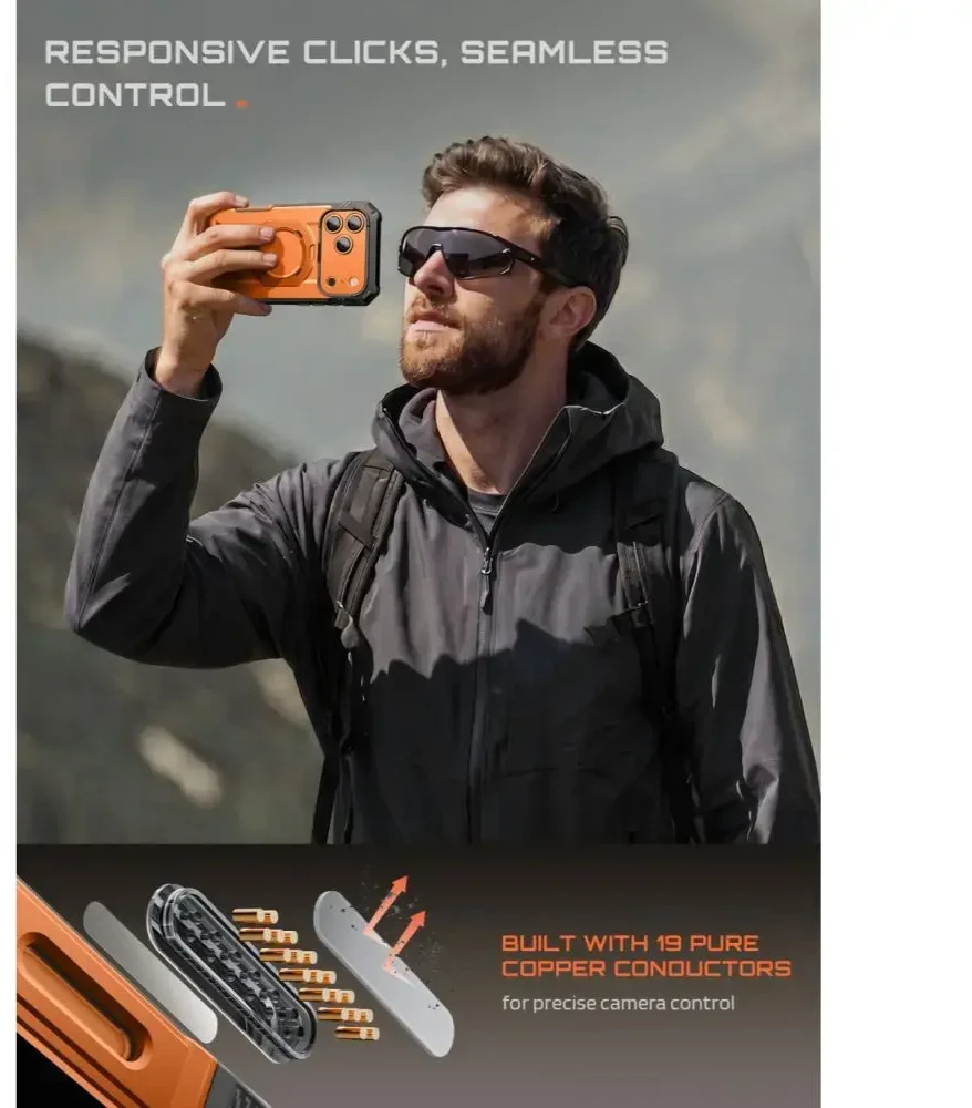 Dėklas SupCase GRIP Pro MAG MagSafe iPhone 17 Pro / 18 Pro KORALINIS