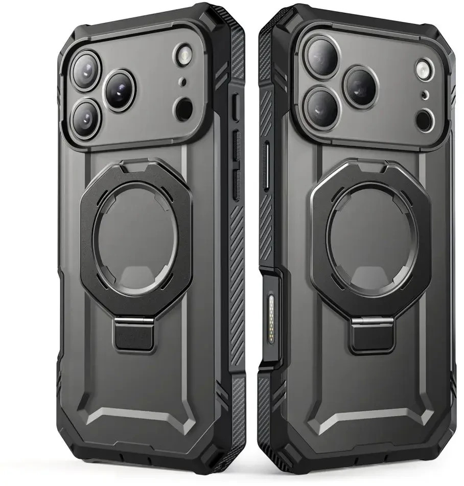 Dėklas SupCase GRIP Pro MAG MagSafe iPhone 17 Pro Max / 18 Pro Max Juodas