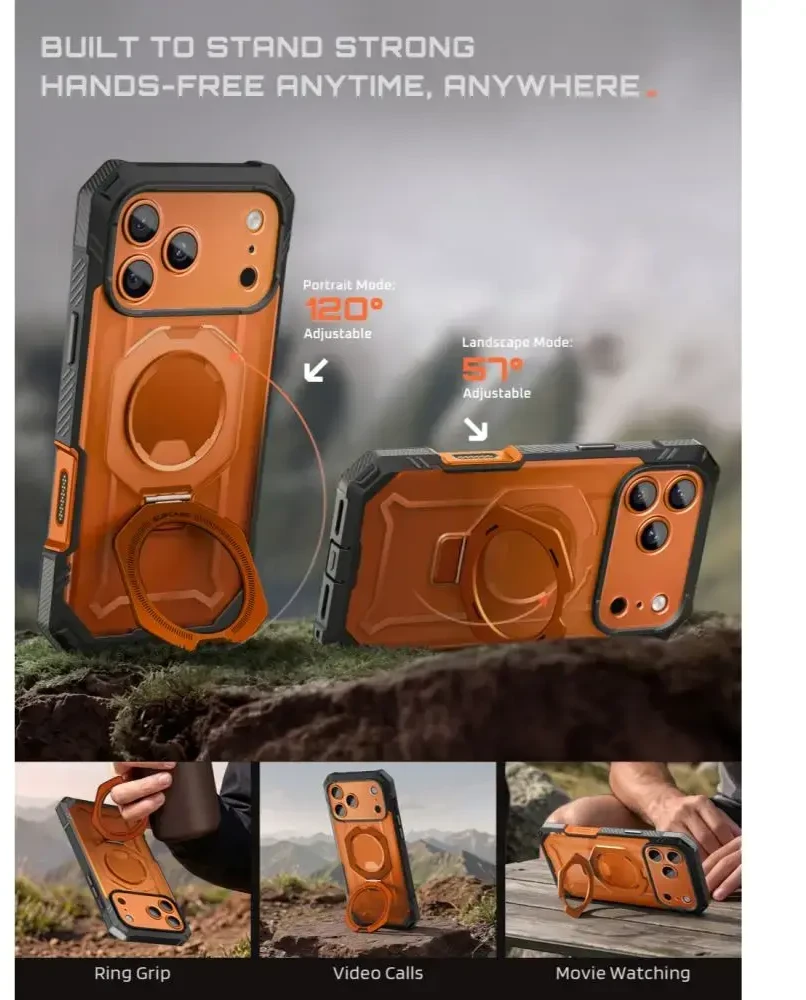Dėklas SupCase GRIP Pro MAG MagSafe iPhone 17 Pro Max / 18 Pro Max KORALINIS