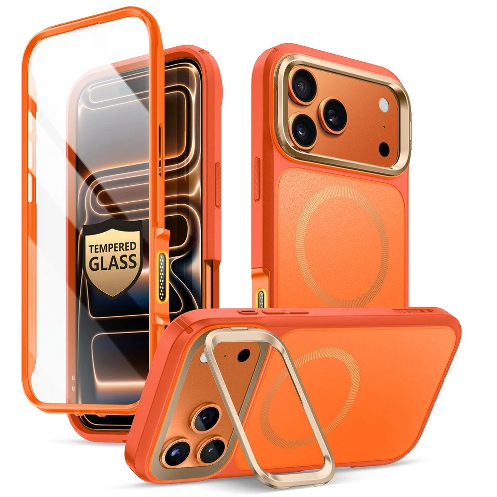 Supcase Dėklas „Iblsn Ares Flip Mag Magsafe iPhone 17 Pro Max“ – koralų spalvos