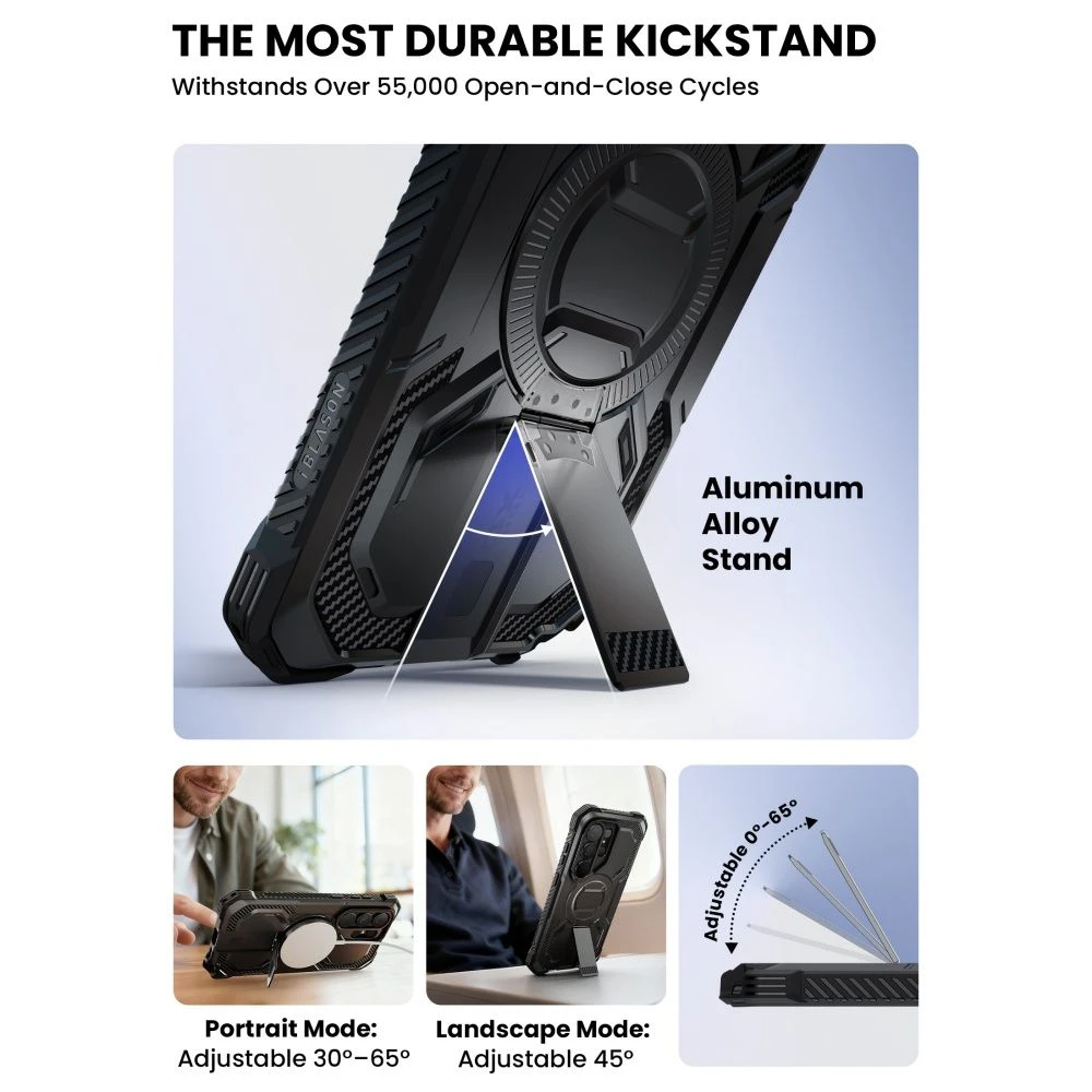 Dėklas SupCase IBLSN ArmorBox Clip Mag MagSafe Samsung Galaxy S26 Ultra juodos spalvos