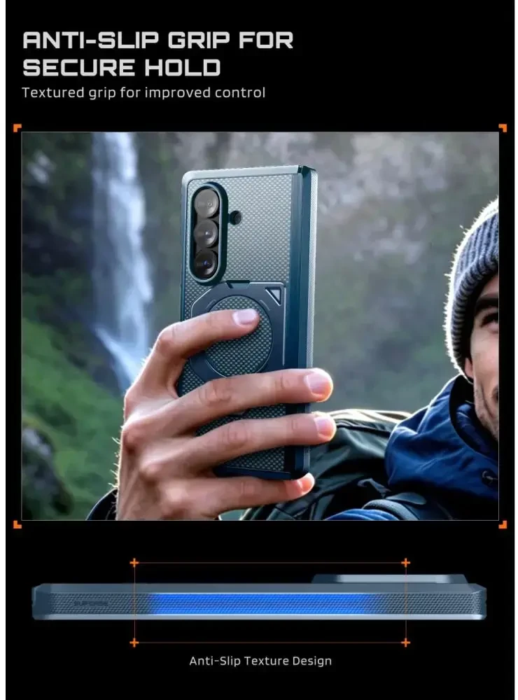 Dėklas Supcase UB Aero MagSafe 2-Set Case for Samsung Galaxy Z Fold 8 Ultra - Navy Mėlyna