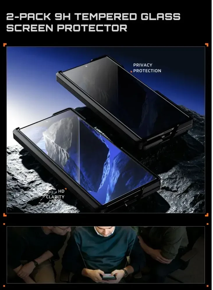 Dėklas SUPCASE UB AERO MAGSAFE 2-SET GALAXY Z FOLD 8 ULTRA ARAMID Juodas