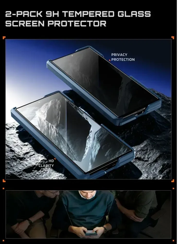 Dėklas Supcase UB Aero MagSafe 2-Set Case for Samsung Galaxy Z Fold 8 Ultra - Navy Mėlyna