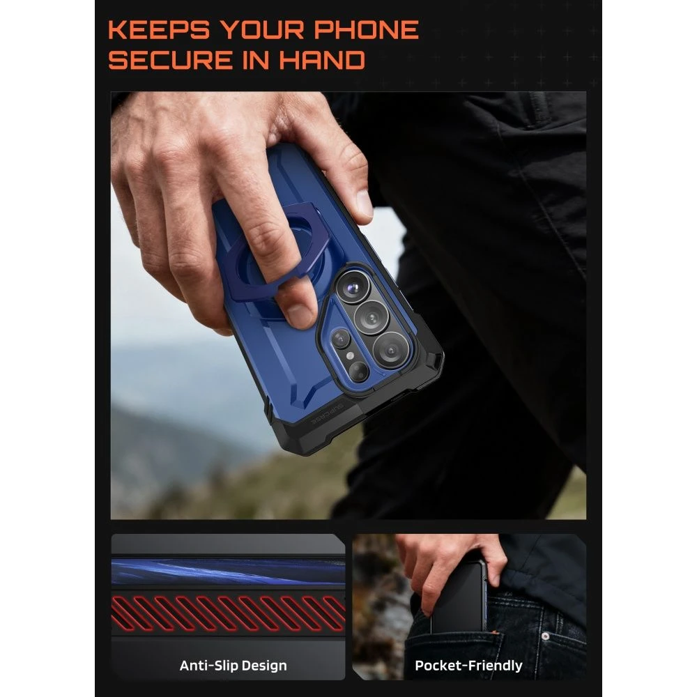SupCase UB GRIP MAG MagSafe Samsung Galaxy S26 Ultra dėklas Cobalt