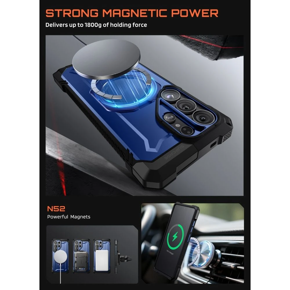 SupCase UB GRIP MAG MagSafe Samsung Galaxy S26 Ultra dėklas Cobalt