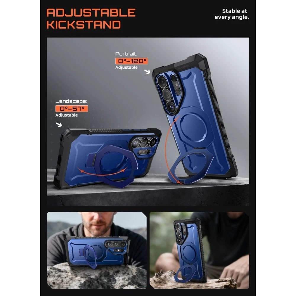 SupCase UB GRIP MAG MagSafe Samsung Galaxy S26 Ultra dėklas Cobalt