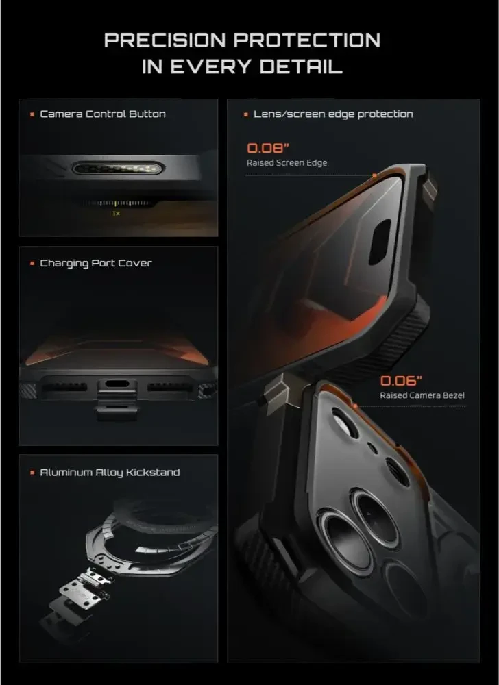 Dėklas SupCase UB GRIP MAG MagSafe iPhone 17 Pro / 18 Pro Juodas