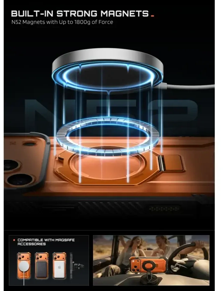 Dėklas SupCase UB GRIP MAG MagSafe iPhone 17 Pro Max / 18 Pro Max KORALINIS