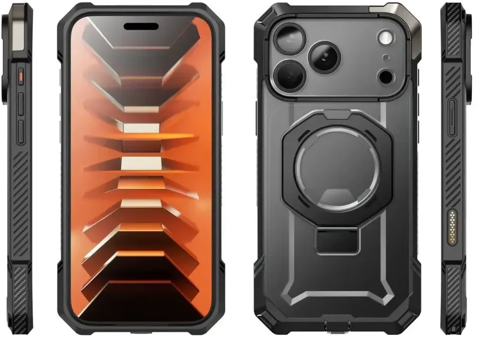 SupCase UB GRIP MAG MagSafe iPhone 17 Pro Max / 18 Pro Max DĖKLAS Juodas