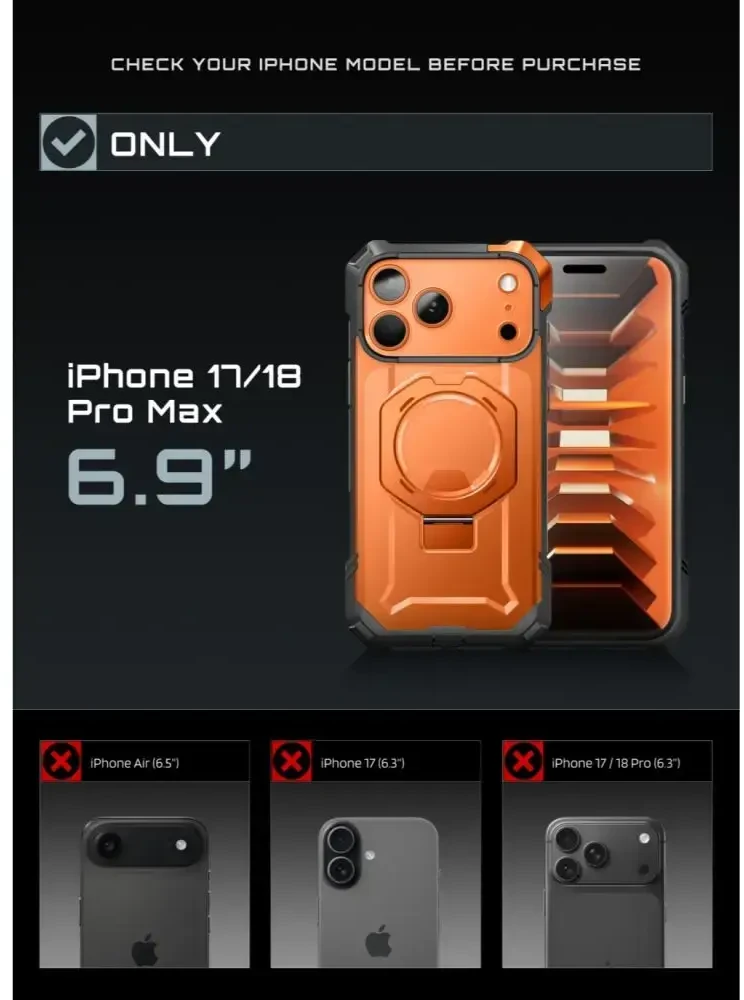 Dėklas SupCase UB GRIP MAG MagSafe iPhone 17 Pro Max / 18 Pro Max KORALINIS