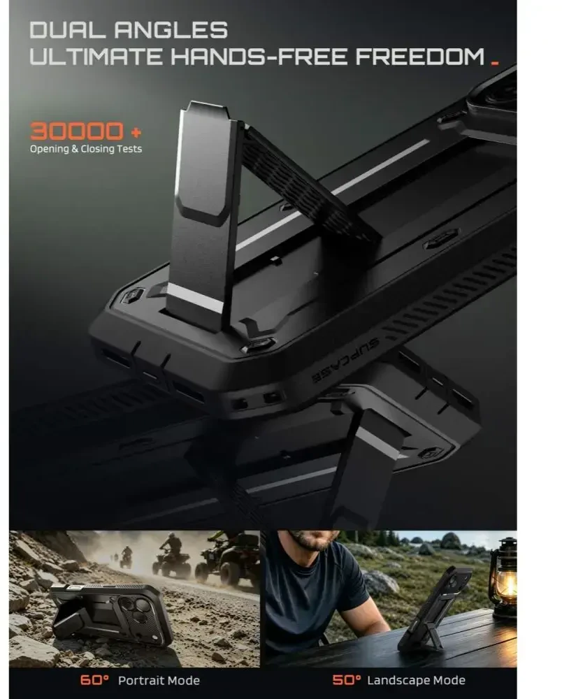 SupCase UNICORN BEETLE Pro iPhone 17 Pro Max / 18 Pro Max DĖKLAS Juodas