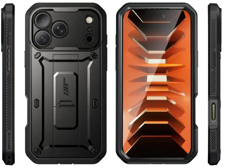 Dėklas SupCase UNICORN BEETLE Pro iPhone 17 Pro / 18 Pro Juodas