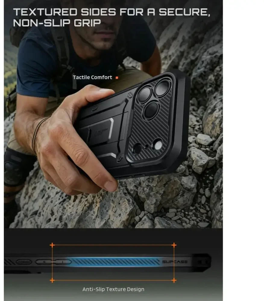 Dėklas SupCase UNICORN BEETLE Pro iPhone 17 Pro / 18 Pro Juodas