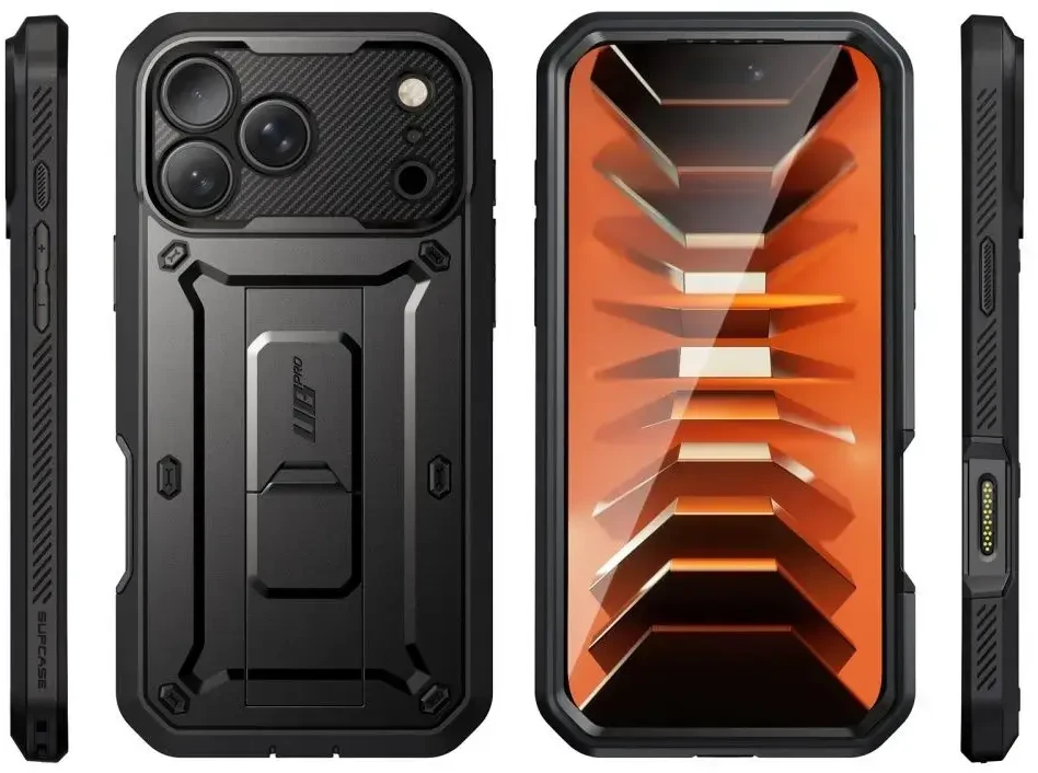 SupCase UNICORN BEETLE Pro iPhone 17 Pro Max / 18 Pro Max DĖKLAS Juodas