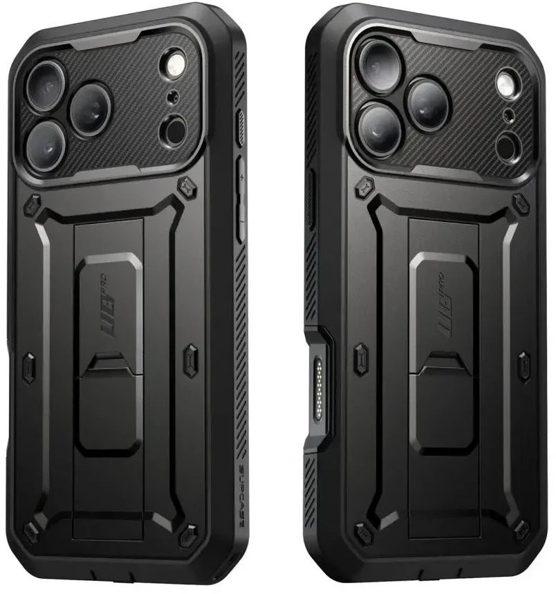 SupCase UNICORN BEETLE Pro iPhone 17 Pro Max / 18 Pro Max DĖKLAS Juodas