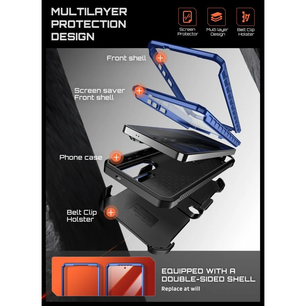„SupCase Unicorn Beetle Pro MAG MagSafe 2“ dėklas Samsung Galaxy S26 Ultra dėklas Cobalt