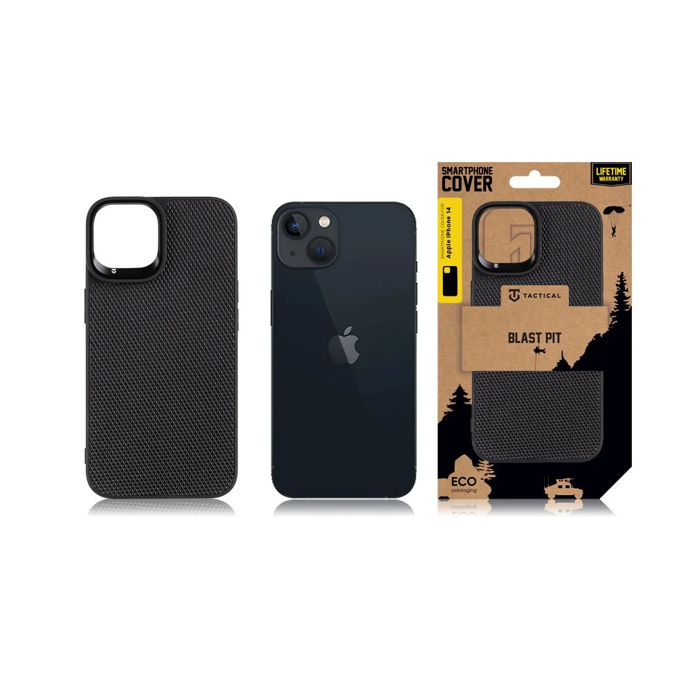 Dėklas Apple iPhone 14 Juodas Tactical Blast duobės dangtelis
