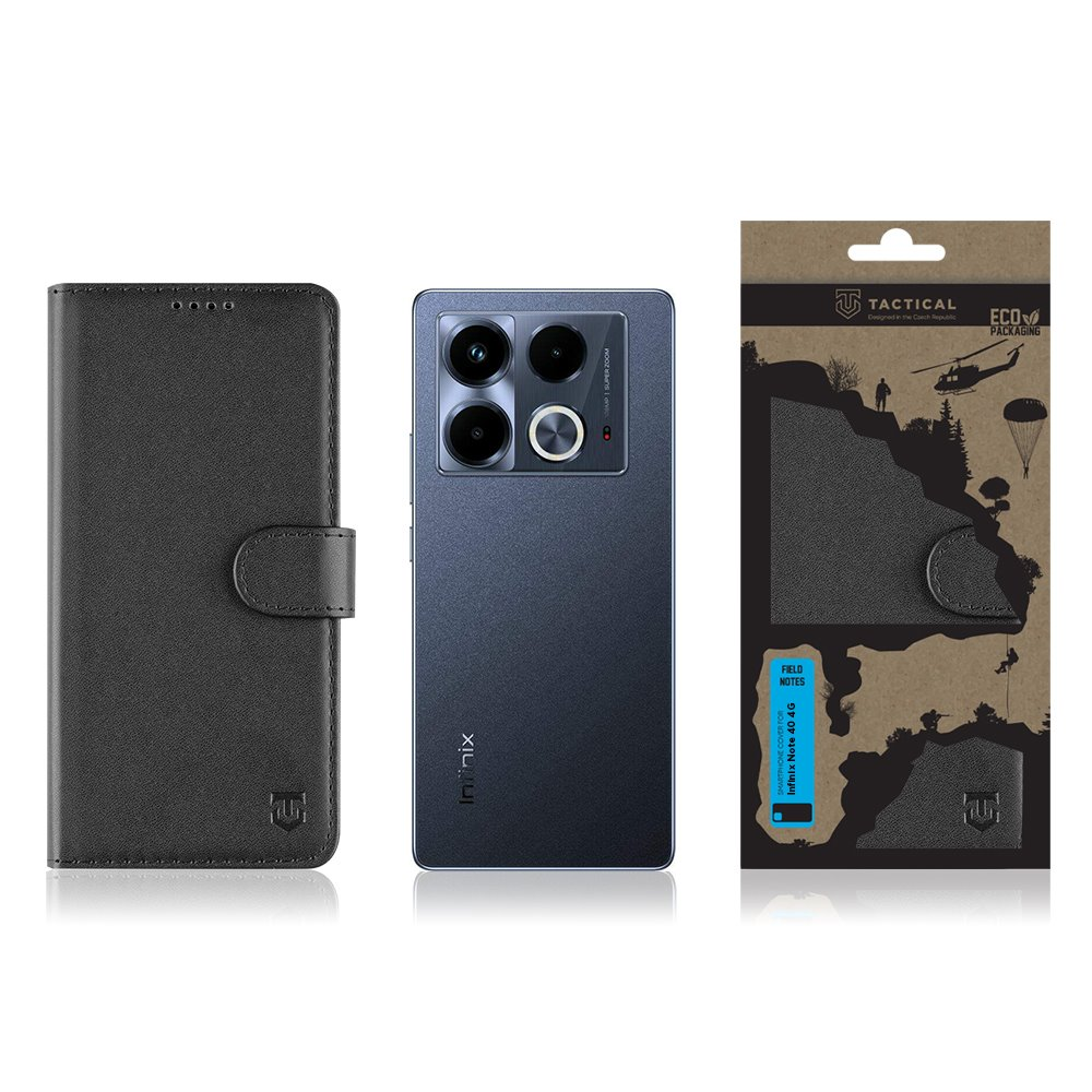 Tactical Field Notes skirtas Infinix Note 40 4G dėklas telefonui juodos spalvos