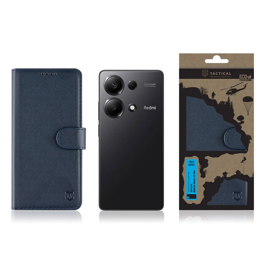 Tactical Field Notes skirtas Xiaomi Redmi Note 13 Pro 5G/Poco X6 5G dėklas telefonui mėlynos spalvos